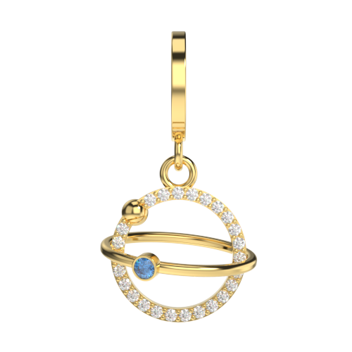 planet-earth-calling-charm-gold