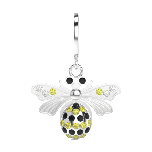 sparkling-bee-charm-silver