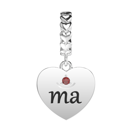 beloved-mother - the 'ma'-charm-silver