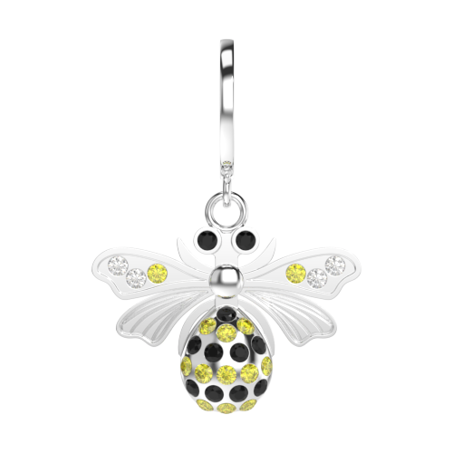 sparkling-bee-charm-silver
