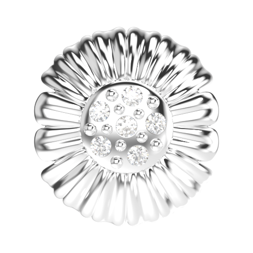 sunflower-charm-silver